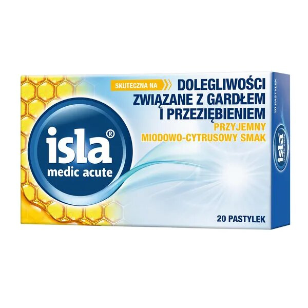 Isla-Medic Acute Honey-Citrus for Adults and Children over 6 Years of Age 20 Lozenges