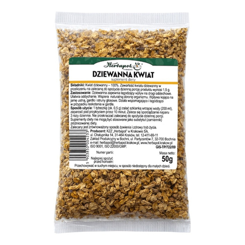 Dziewanna kwiat 50g HERBAPOL KRAKÓW