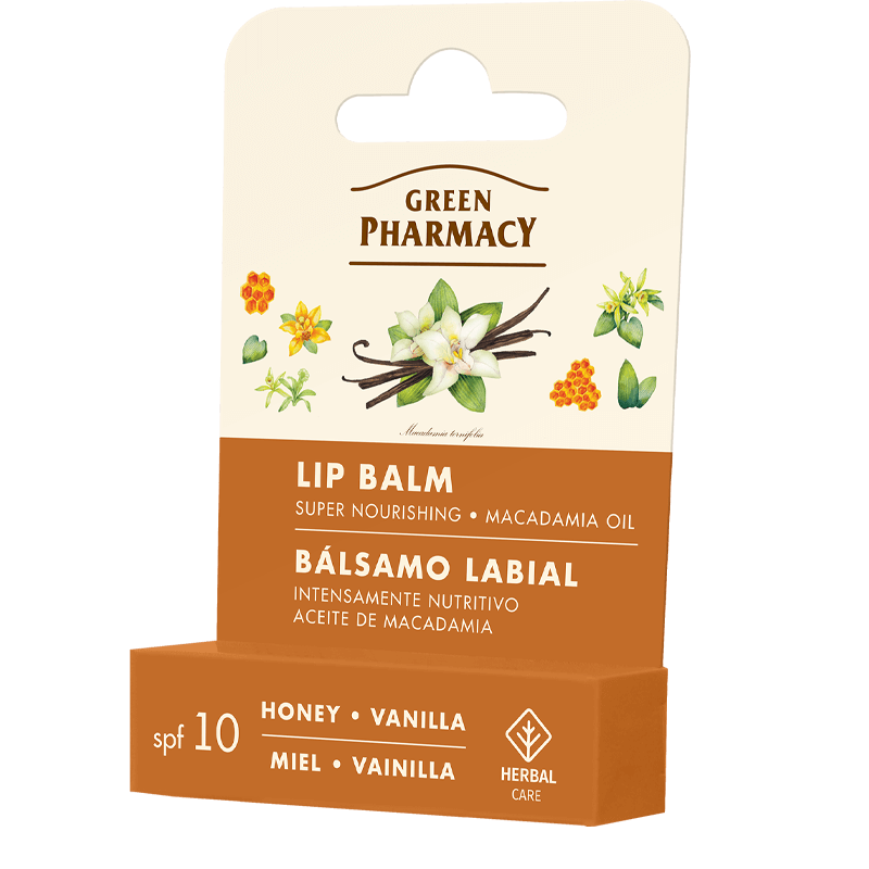 Green Pharmacy Nawilżający Balsam do Ust SPF10 Miód i Wanilia 3,6g