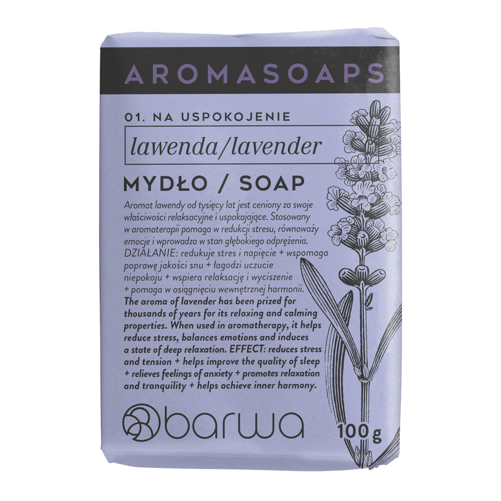 Barwa Aroma Soaps Calming Lavender Bar Soap for Everyday Use 100g