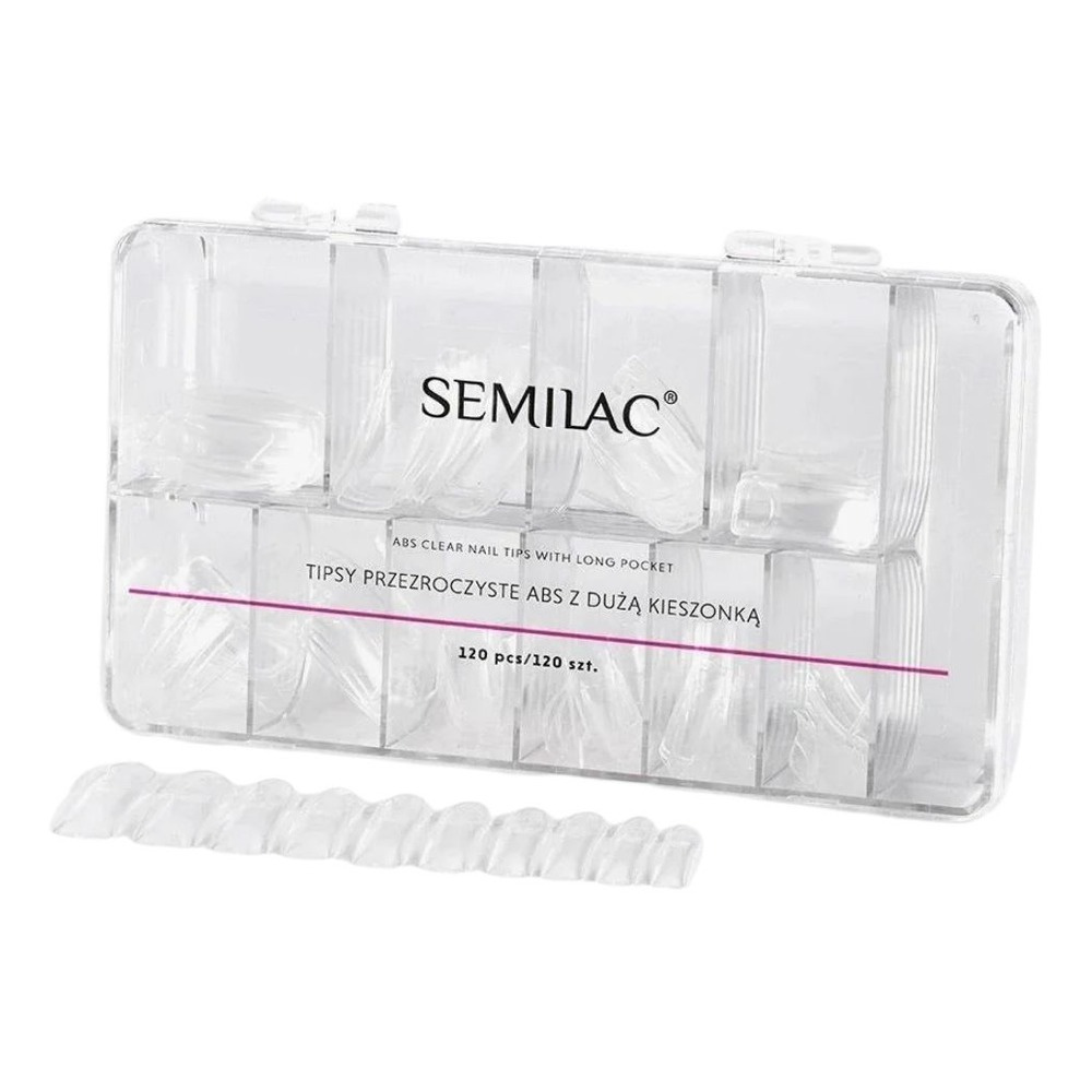 Semilac Transparent Nail Tips Long Pocket 120pcs