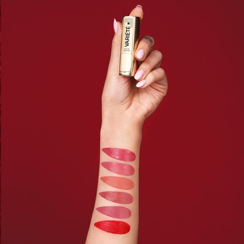 Eveline Variete Satin Pielęgnująca Pomadka w Sztyfcie z Olejekiem Jojoba Nr 03 Dance with Me 4g