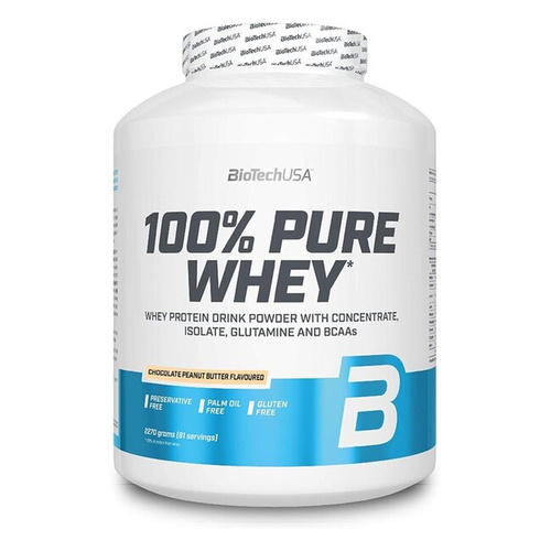 BioTechUSA 100% Pure Whey Protein Powder Chocolate Peanut Butter for Muscle Growth and Regeneration 2270g
