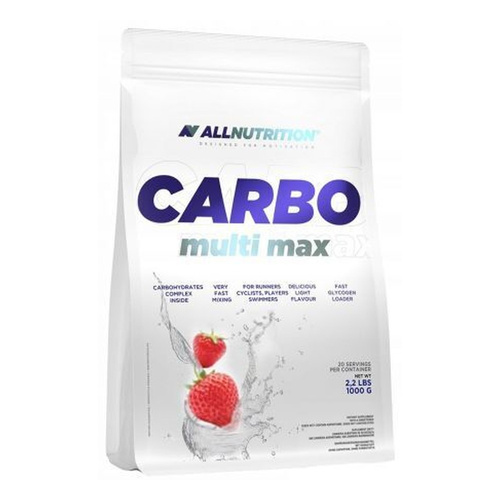 Allnutrition Carbo Multi Max Odżywka Węglowodanowa o Smaku Truskawkowym na Energię i Regenerację po Treningu 1000g