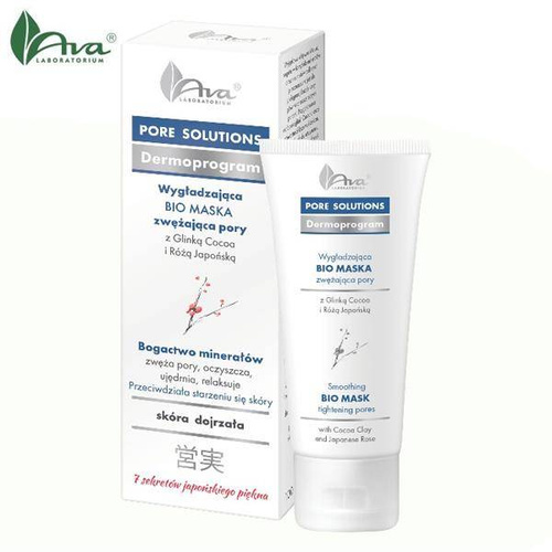 AVA PORE SOLUTION Bio Maska Zwężająca Pory Z Różą Japońską I Glinką Cocoa, 100g