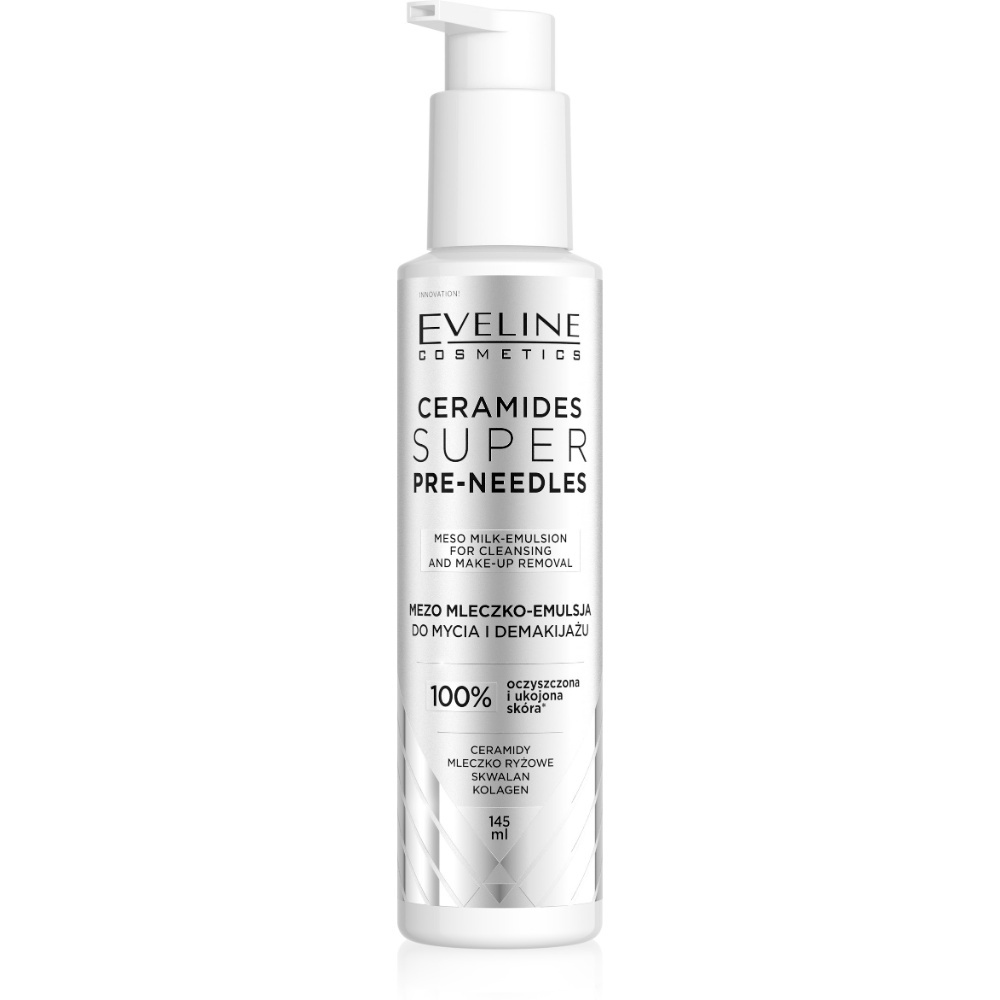 Eveline Super Pre-Needles Ceramides cleansing milk-emulsion meso make-up removal 145 ml