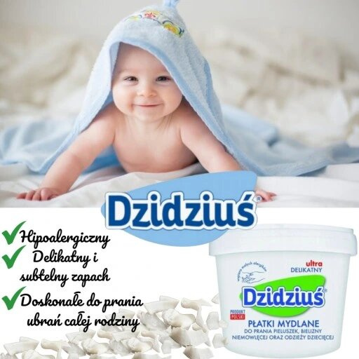 Dzidziuś Soap Flakes for Washing Diapers, Baby and Children's Underwear 400g
