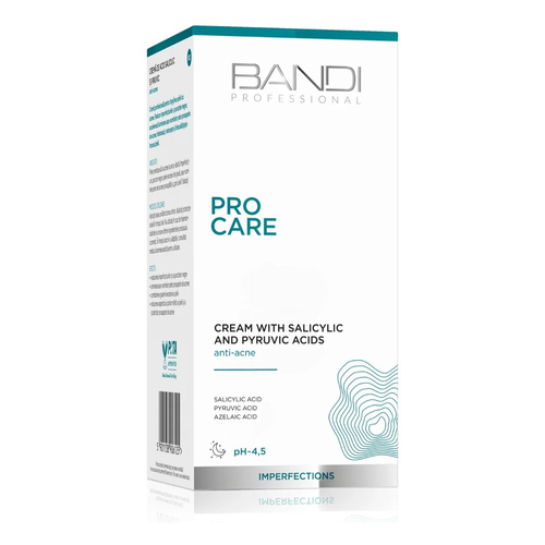 Bandi Professional Pro Care Przeciwtrądzikowy Krem z Kwasem Salicylowym i Pirogronowym 50ml