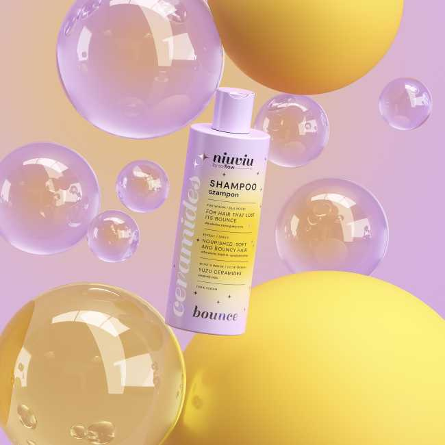 Niuviu Bounce Szampon do Włosów Kręconych Delikatne Oczyszczanie i Sprężystość Loków 300ml