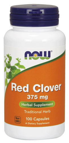 NOW Foods Koniczyna Czerwona 375mg Na Wsparcie w Okresie Menopauzy 100 Kapsułek