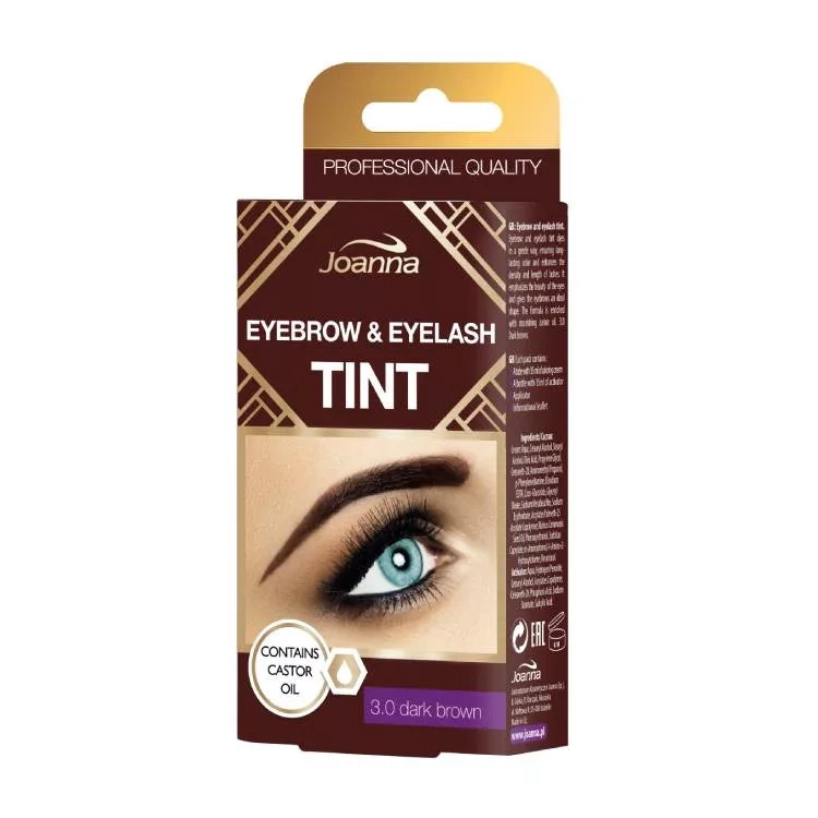 Joanna Tint Eyebrow & Eyelashes Henna for Eyebrows and Eyelashes No. 3.0. Dark Brown 15ml