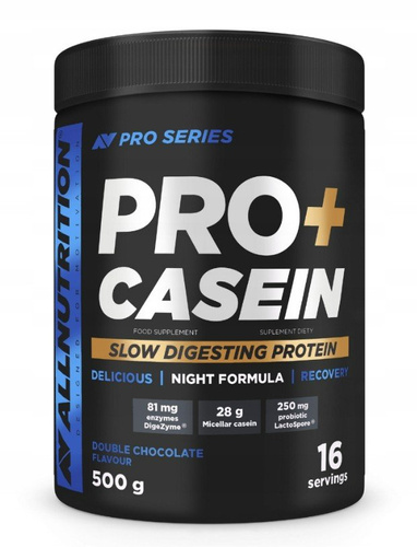 Allnutrition Pro+ Casein Micellar Casein Double Chocolate for Muscle Regeneration 500g