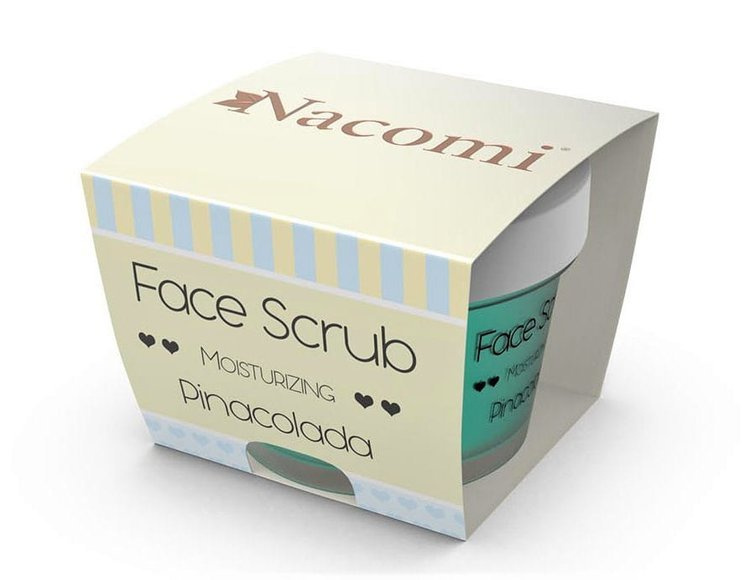 NACOMI nawilżający PEELING DO TWARZY I UST O ZAPACHU PINACOLADY 80G