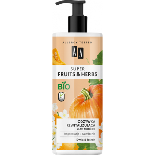 AA Super Fruits & Herbs Revitalizing and Regenerating Conditioner for Damaged Hair with Pumpkin and Jasmine 500ml