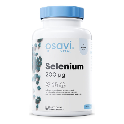 Osavi Selenium 200mcg For Immune and Thyroid Support 120 Vegan Caps