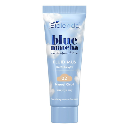 Bielenda Blue Matcha Nawilżający Fluid w Musie 02 Natural Cloud 30g