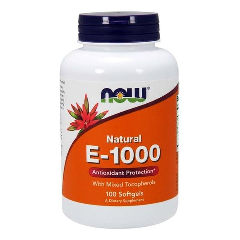 Now Foods Vitamin E-1000 Natural Mixed Tocopherols Wspiera Odporność 100 Kapsułek