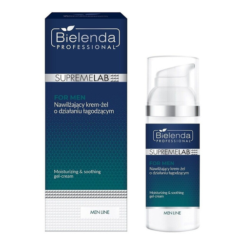 Bielenda Professional SupremeLab Men Line Moisturizing Cream-Gel with Soothing Effects for Sensitive and Dehydrated Skin 50ml