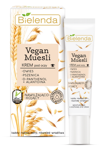 BIELENDA VEGAN Muesli Eye Cream Wheat + Oats + D - Panthenol + Allantoin 15ml
