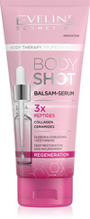 Eveline Body Therapy Professional Body Shot Regenerating Balm-Serum 3x Peptides Collagen Ceramides for Dry Skin Lacking Elasticity 200ml