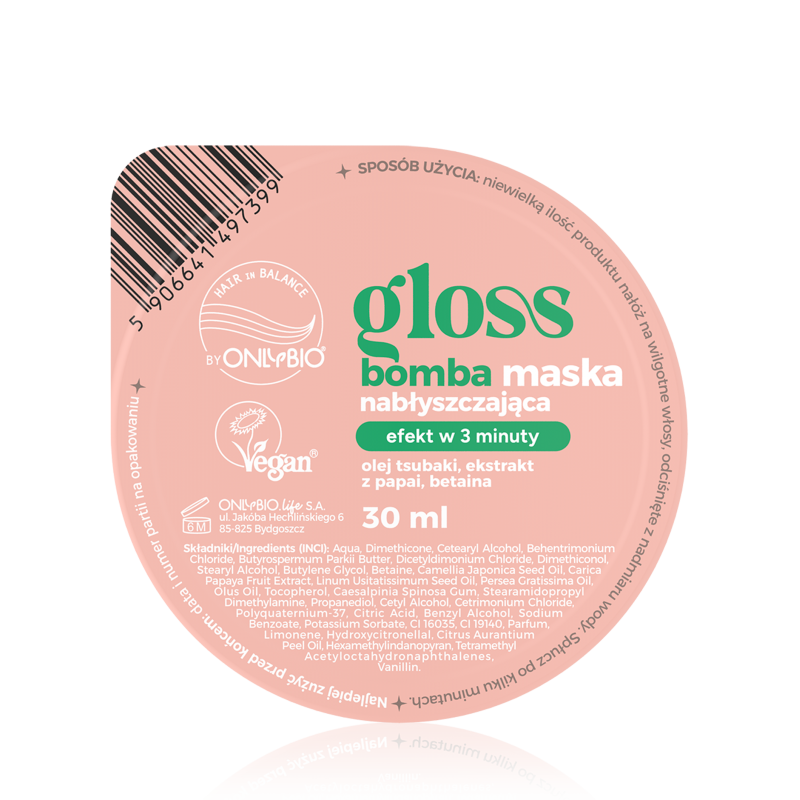OnlyBio Hair in Balance Gloss Bomba Mask 30ml