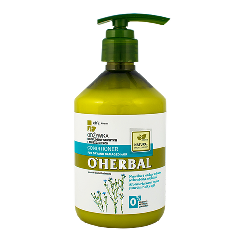 O'HERBAL Conditioner for dry and damaged hair with flax extract 500ml