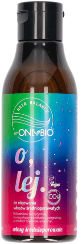 OnlyBio Hair Balance Vegan Oil for Medium Porosity Hair with Castor Oil 150ml