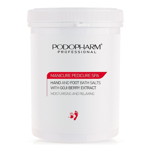 Podopharm Professional Manicure Pedicure SPA Hand and Foot Bath Salt with Goji Berry Extract for Dry Skin 1400g