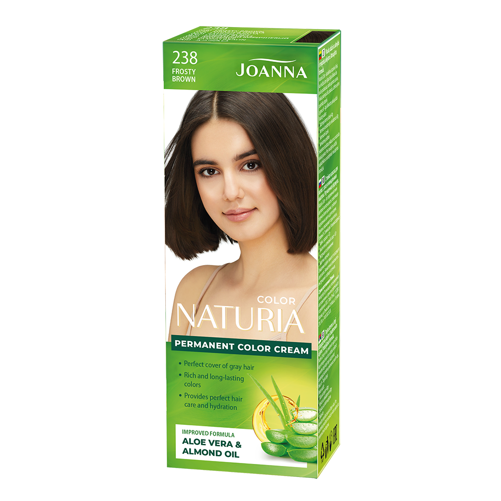 Joanna Naturia Trwały Kolor Włosów Farba Pielęgnacja Połysk Nr 238 Mroźny Brąz 100ml