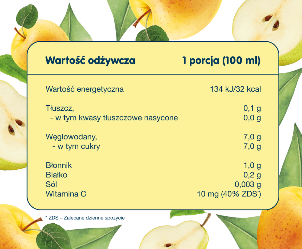 Bobo Frut Nektar Jabłkowo-Gruszkowy dla Niemowląt po 6. Miesiącu Życia 300ml
