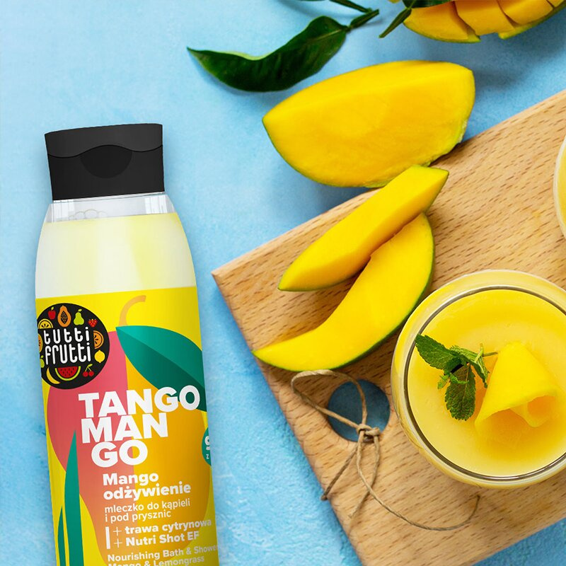 Tutti Frutti Odżywcze Mleczko do Kąpieli i pod Prysznic Mango i Trawa cytrynowa + Nutri Shot EF 400ml
