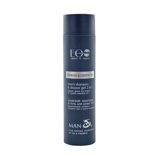 ECO LABORATORIE Hair shampoo and shower Gel for men, 2in1, 250ml