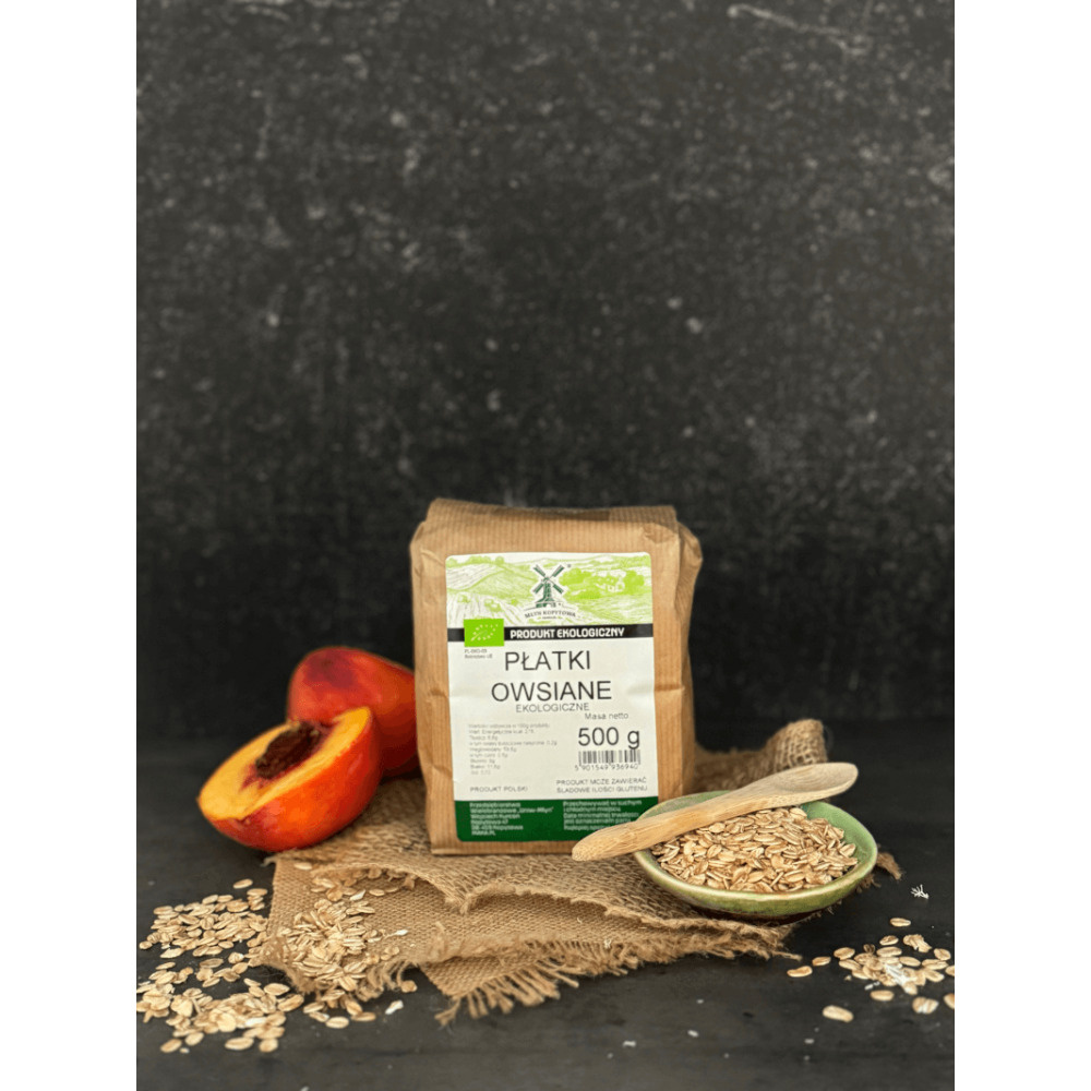 Młyn Kopytowa Ekologiczne Płatki Owsiane 500g