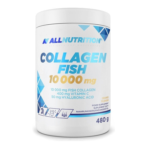 Allnutrition Collagen Fish 10000mg Orange Hydrolysed Collagen Powder For Healthy Skin and Joints 480g