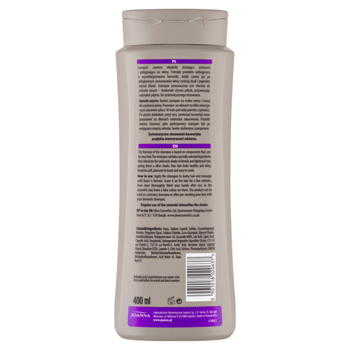 Joanna Ultra Color Szampon Srebrne Odcienie Blond 400ml