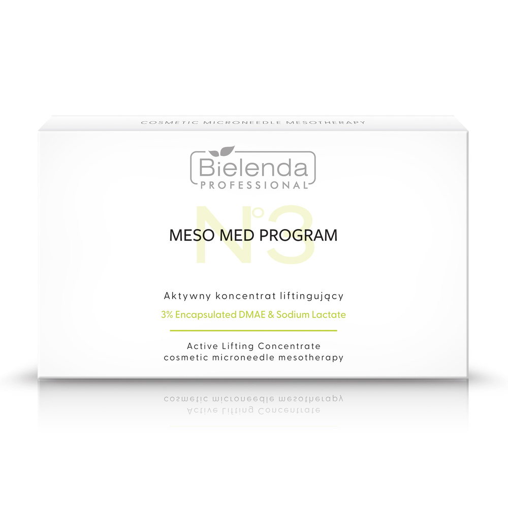 Bielenda Professional Meso Med Program Aktywny Koncentrat Liftingujący z 3% Enkapsułkowanym DMAE 10 x 3ml