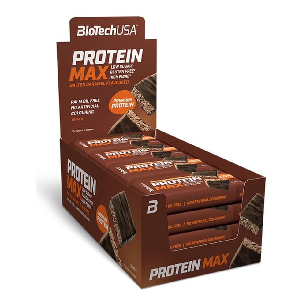 BioTechUSA Protein Max Bar, Salted Caramel 16 x 45g
