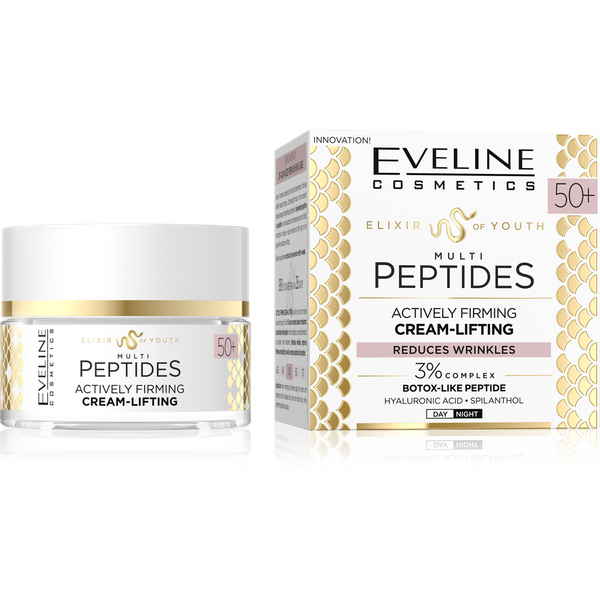 Eveline Elixir Of Youth Multi Peptydy Aktywnie Ujędrniający Krem-Lifting dla Skóry Dojrzałej 50+ 50ml