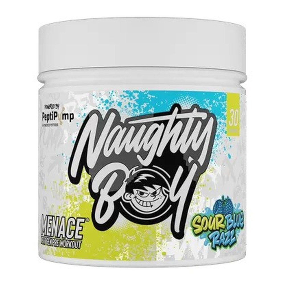 Naughty Boy Menace V2 Suplement Sportowy w Proszku Kwaśna Niebieska Malina 210g