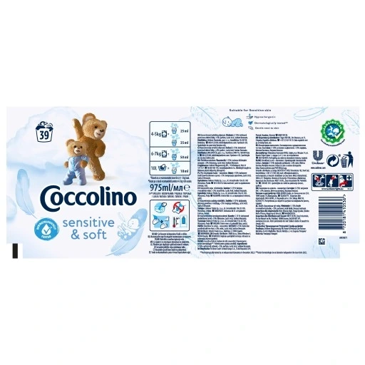 Coccolino Sensitive & Soft Fabric Softener 975ml