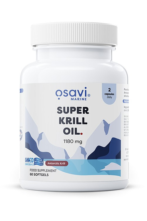 Osavi Super Krill Oil 1180mg For Heart and Brain Support 60 Softgels