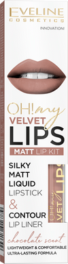 Eveline OML Silky Matt Liquid Lipstick & Contour Lip Liner 11 Cookie Milkshake 4,5ml