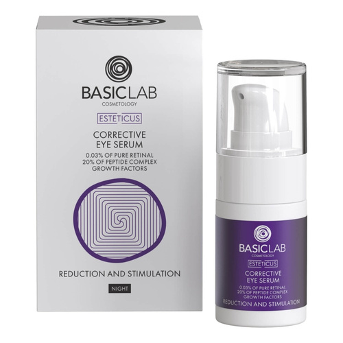 BasicLab Esteticus Korygujące Serum pod Oczy Czysty Retinal 0.03% 15ml