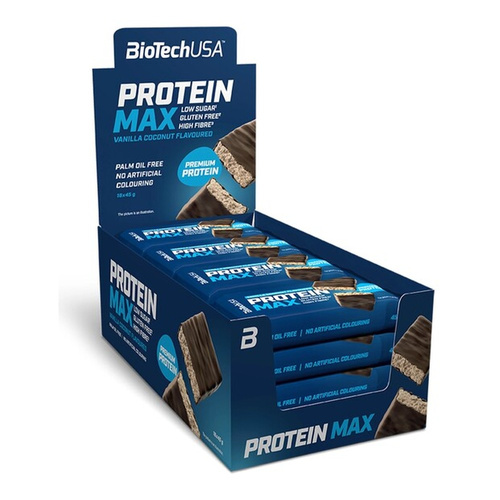 BioTechUSA Protein Max Bar, Vanilla Coconut 16 x 45g