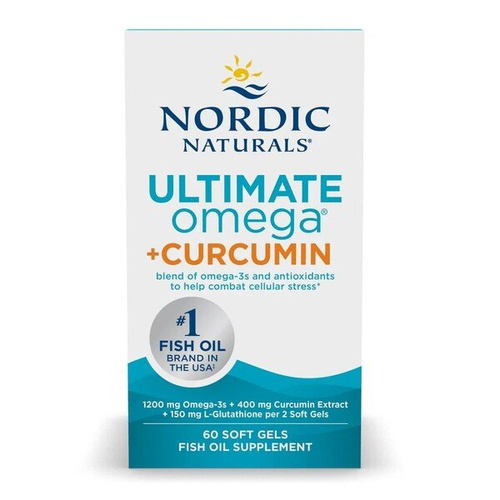 Nordic Naturals Ultimate Omega Curcumin Suplement na Zdrowie Komórkowe 60 Kapsułek Żelowych