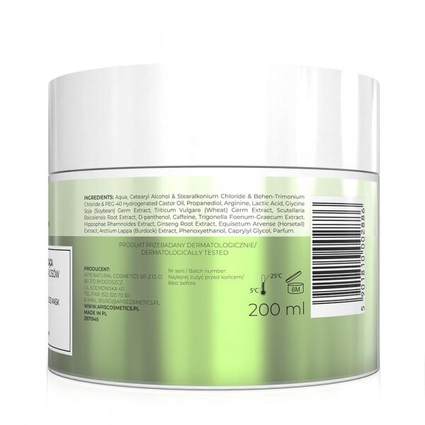 Apis Natural Solution Strengthening Mask with Baicapil™ for Weakened Hair Prone to Loss 200ml