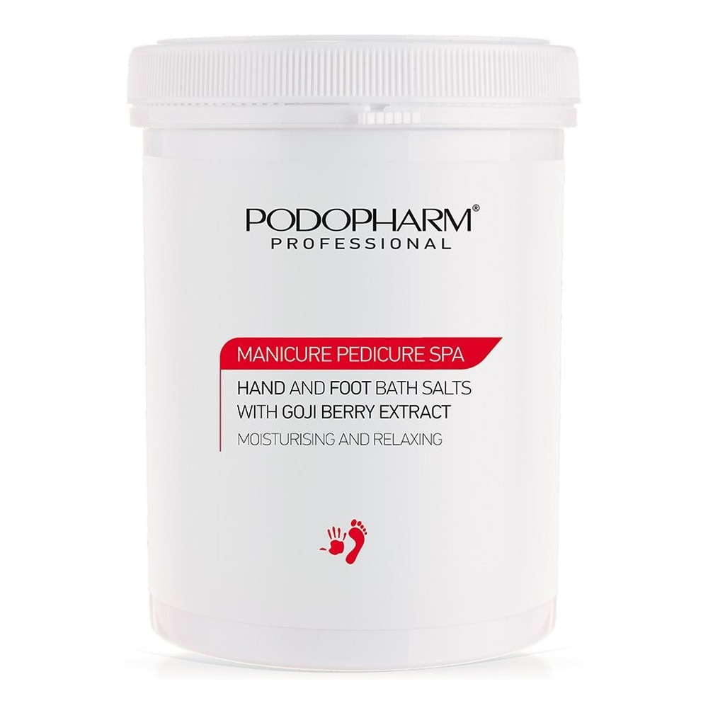 Podopharm Professional Manicure Pedicure SPA Hand and Foot Bath Salt with Goji Berry Extract for Dry Skin 1400g