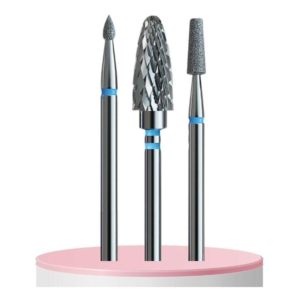 IQ Nails Left Handed Nail Drill Bits Set 3pcs