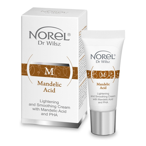 Norel Mandelic Acid Rozjasniajaco Wygładzajacy Krem z Kwasem Migdałowym i PHA dla każdego Rodzaju Skóry 15ml