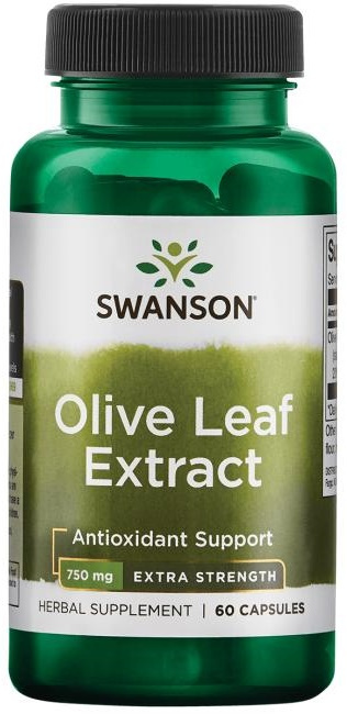 Swanson Olive Leaf Extract 750mg Super Strength 60 Capsules